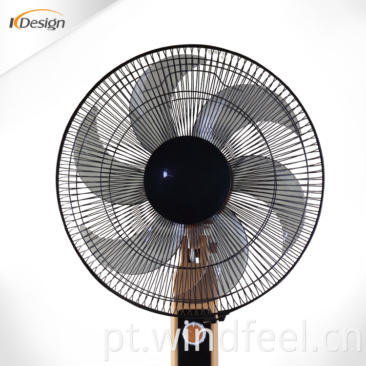 Ventilador de pedestal com classificação fixa colorido de 16 polegadas de baixo preço boa característica de venda Ventiladores de pedestal de 6 lâminas